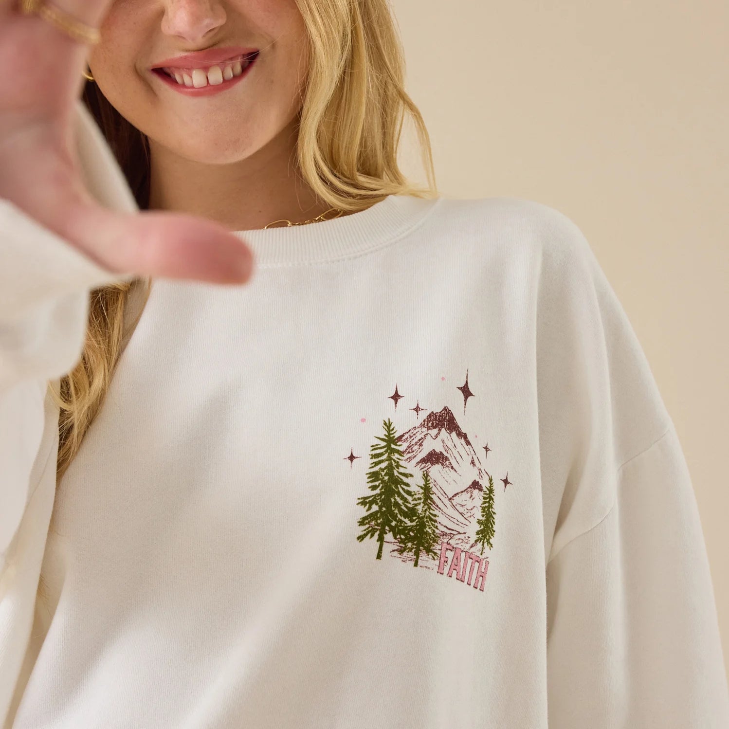 Faith Over Fear Christian Unisex Cotton Sweatshirt