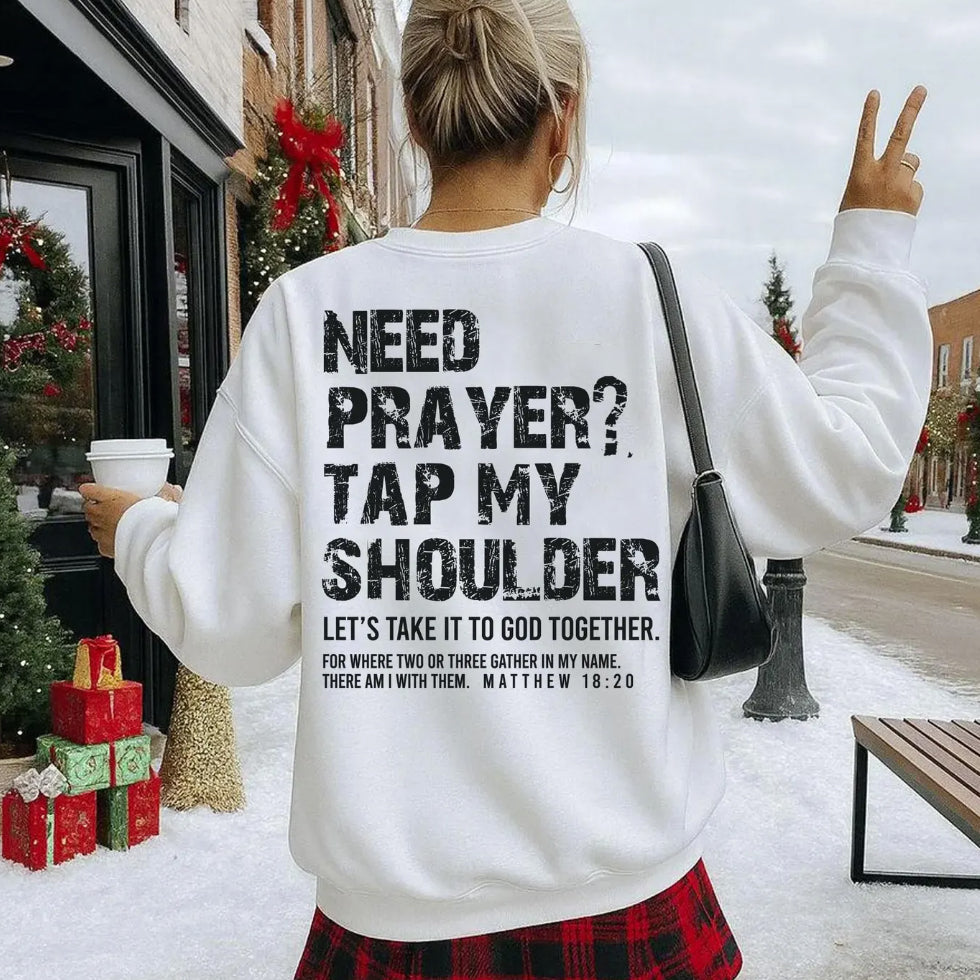 Tap My Shoulder Christian Unisex Cotton Sweatshirt