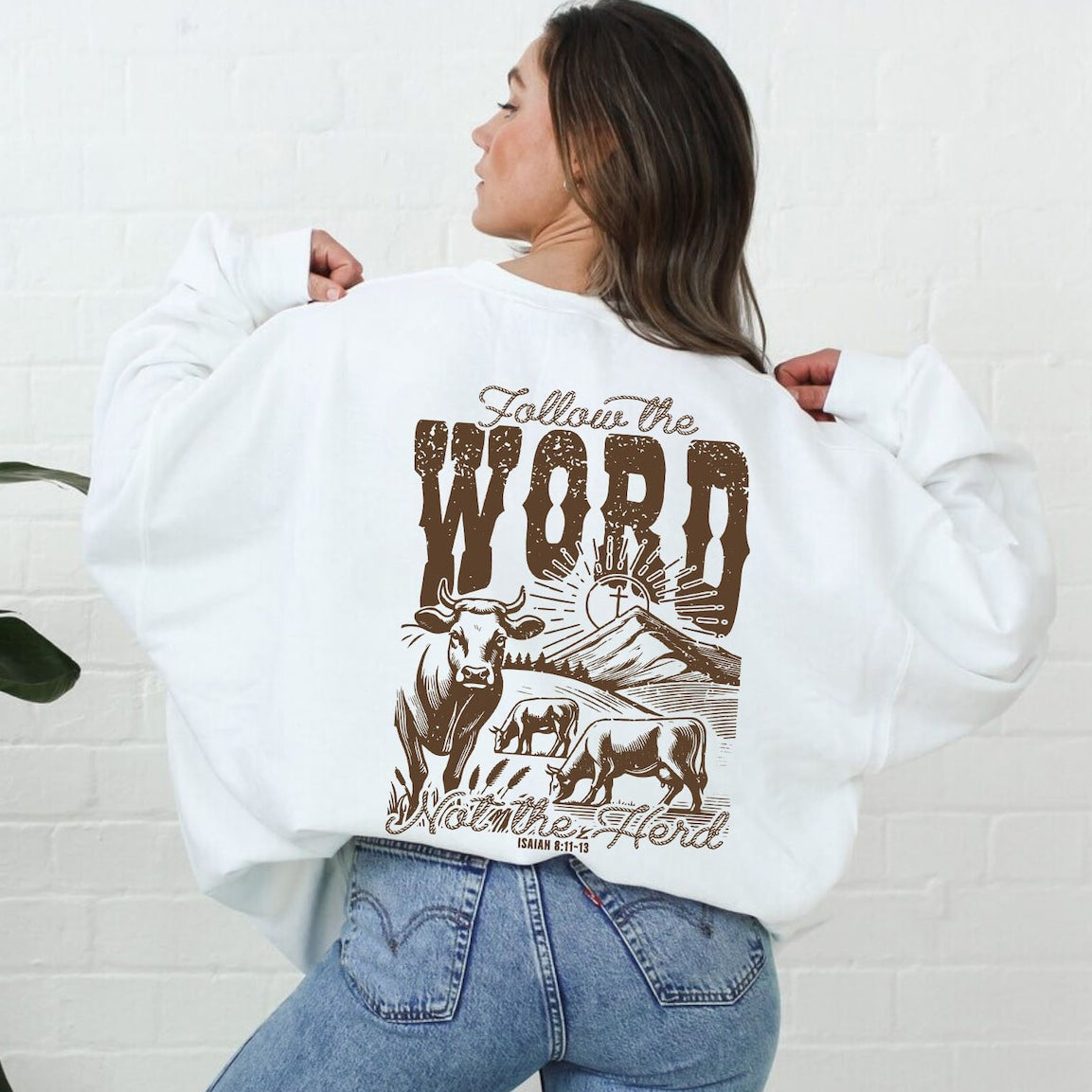 Follow The Word Not The Herd Unisex Cotton Sweatshirt