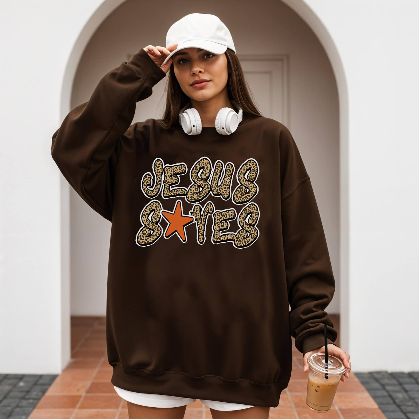 Jesus Saves Christian Unisex Cotton Sweatshirt