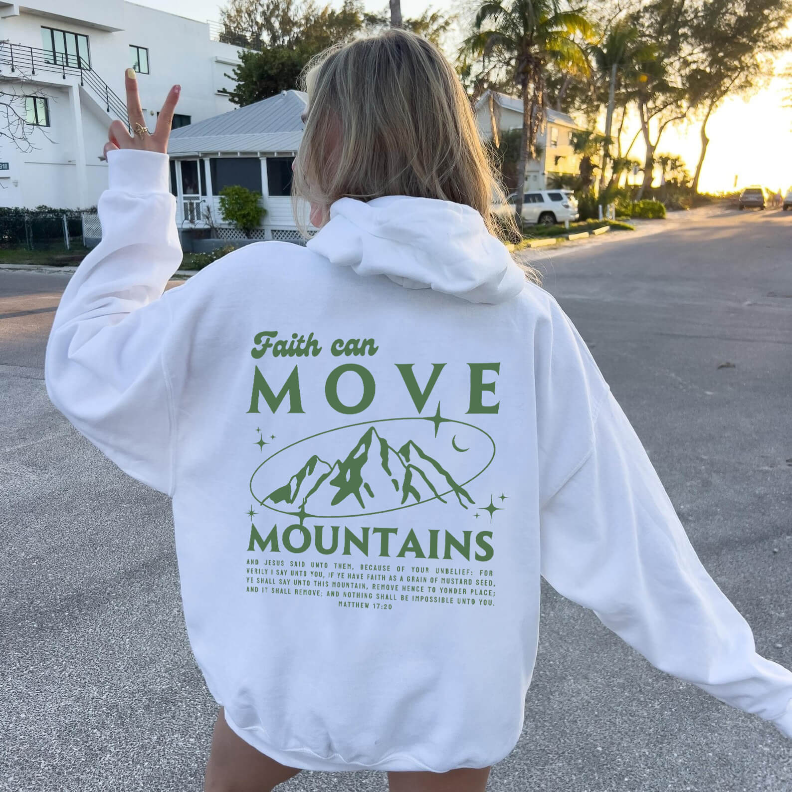 Faith Can Move Mountains Unisex Cotton Hoodie