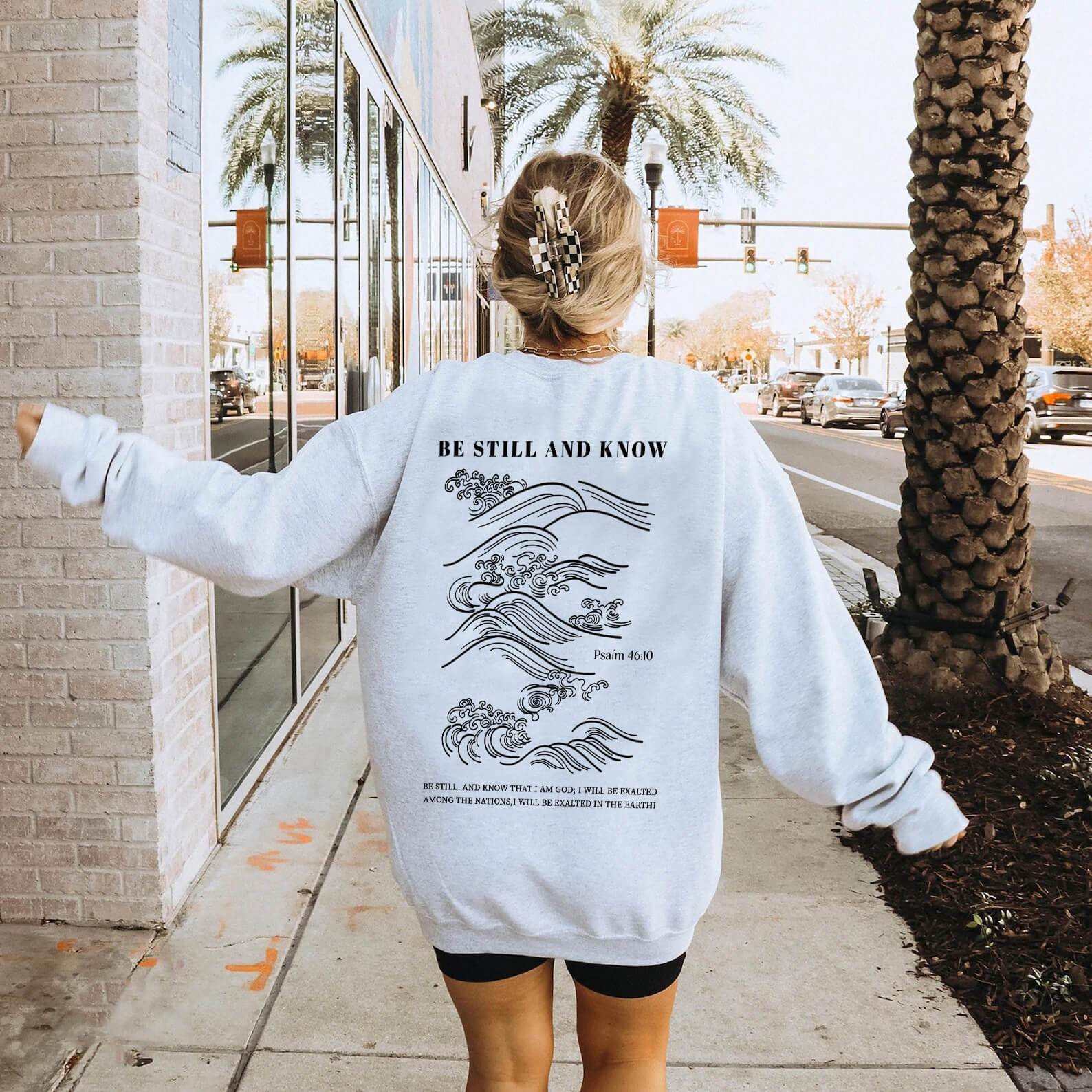 Be Still and Know Christian Unisex Cotton Sweatshirt