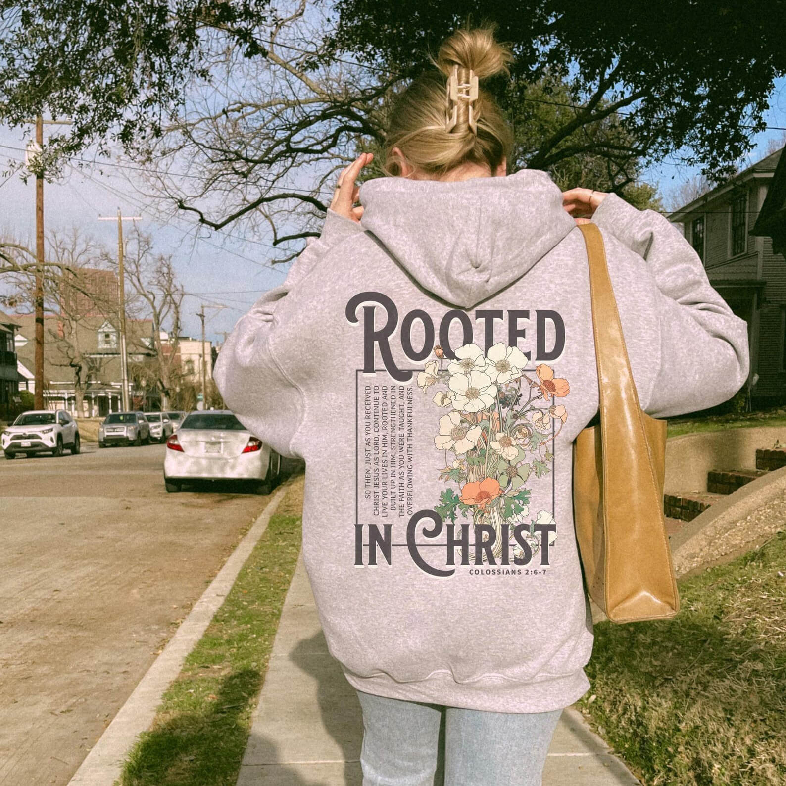 Rooted In Christ Unisex Cotton Hoodie