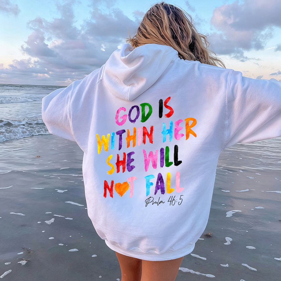 God Is Within Her She Will Not Fall Unisex Cotton Hoodie