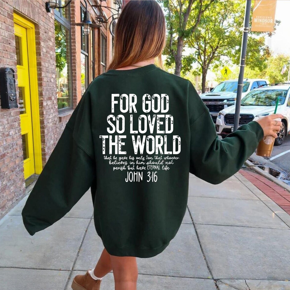 For God So Loved The World Unisex Cotton Sweatshirt