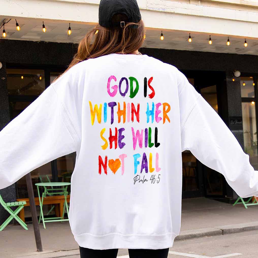 God Is Within Her She Will Not Fall Unisex Cotton Sweatshirt