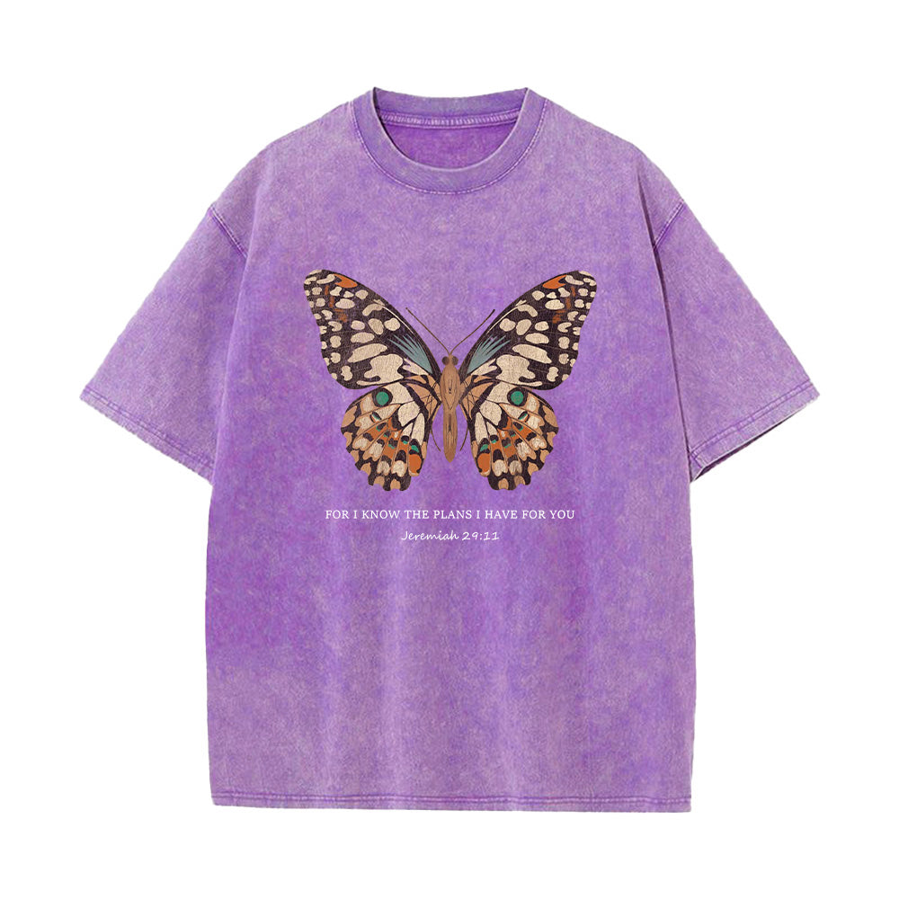 For I Know The Plans I Have For You Bible Scriptures Unisex Washed T-shirt