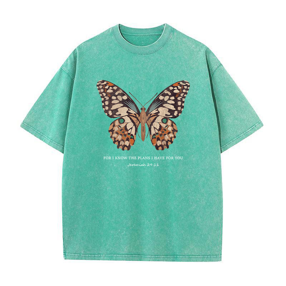 For I Know The Plans I Have For You Bible Scriptures Unisex Washed T-shirt