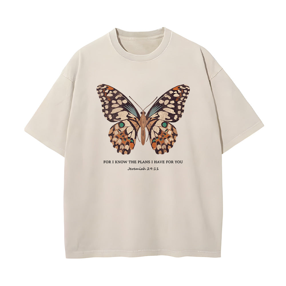 For I Know The Plans I Have For You Bible Scriptures Unisex Washed T-shirt