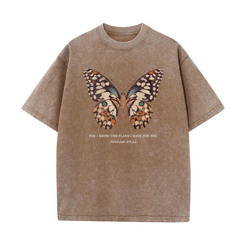 For I Know The Plans I Have For You Bible Scriptures Unisex Washed T-shirt