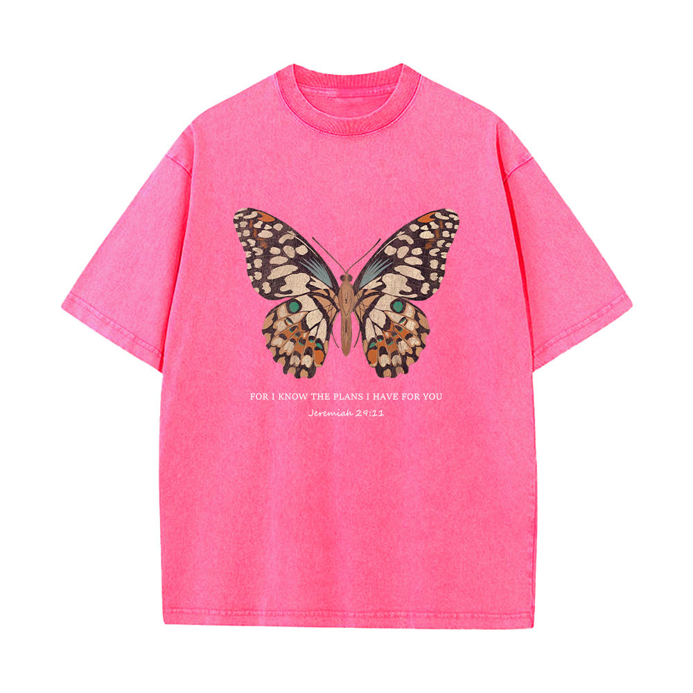 For I Know The Plans I Have For You Bible Scriptures Unisex Washed T-shirt