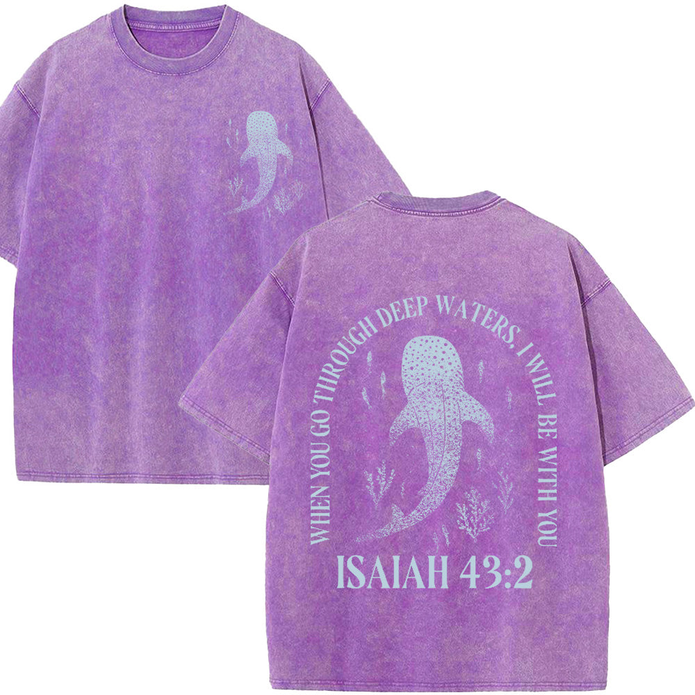 Whale Shark Unisex Washed T-shirt