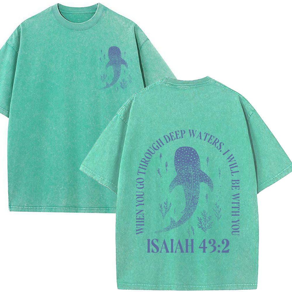 Whale Shark Unisex Washed T-shirt