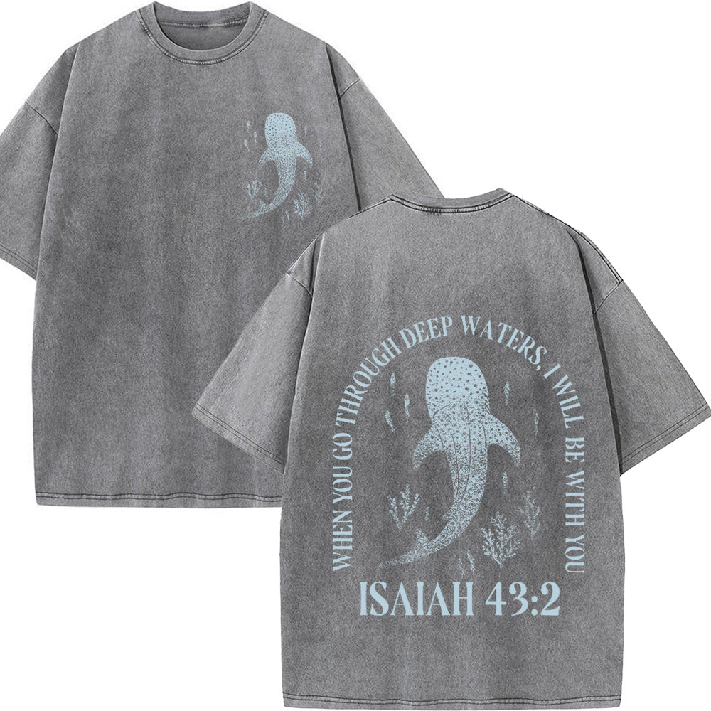 Whale Shark Unisex Washed T-shirt