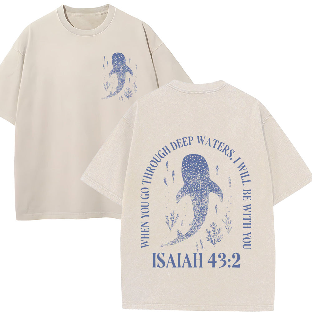 Whale Shark Unisex Washed T-shirt