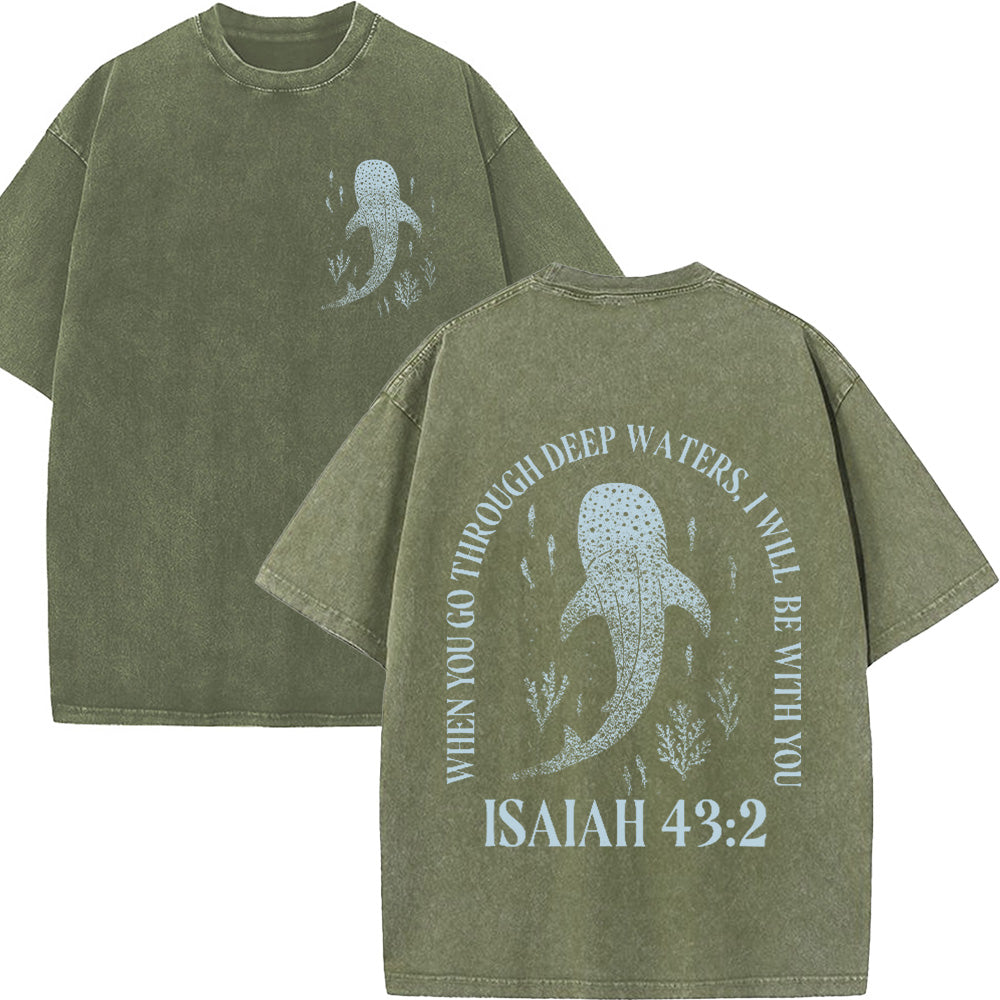 Whale Shark Unisex Washed T-shirt