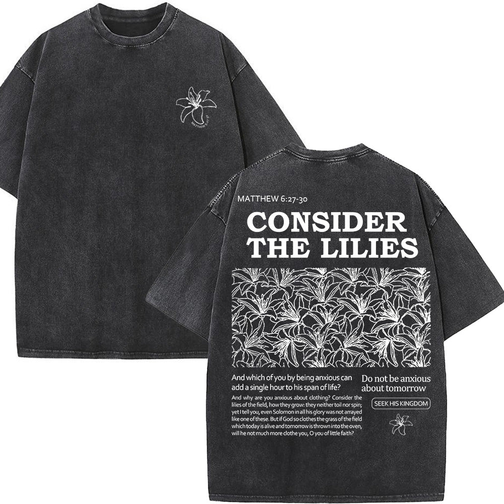 Consider the Lilies Unisex Washed T-shirt