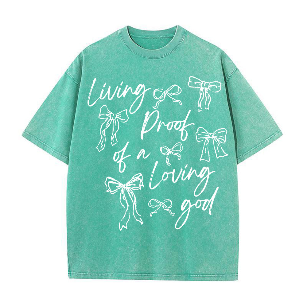 Living Proof of a Loving God Unisex Washed T-shirt