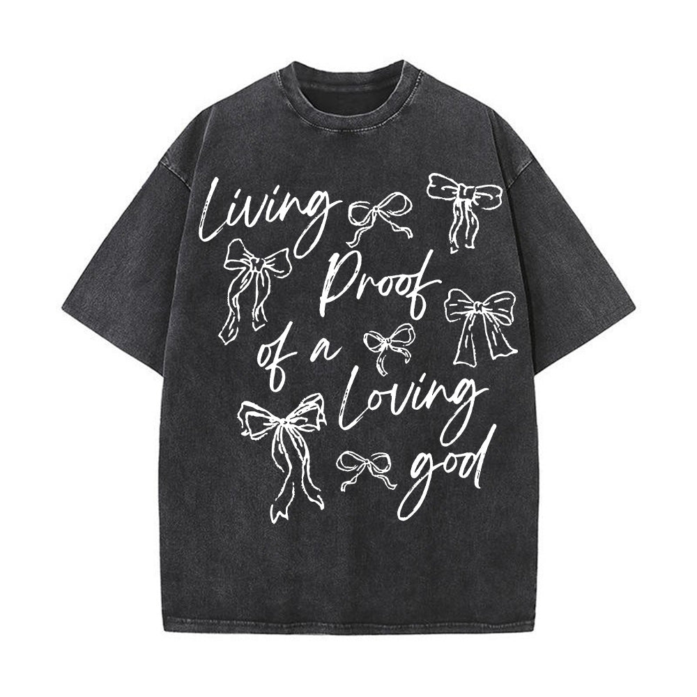 Living Proof of a Loving God Unisex Washed T-shirt