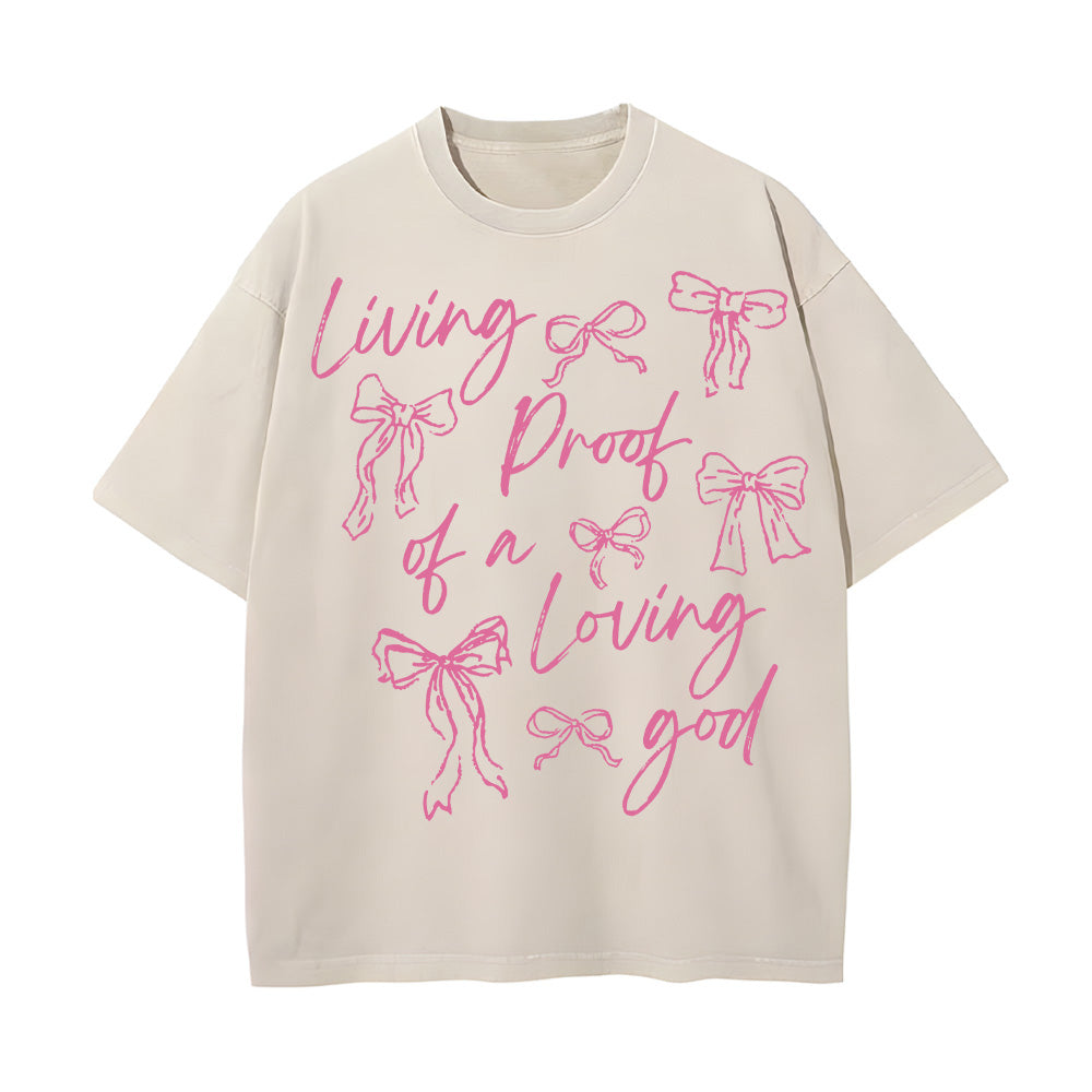 Living Proof of a Loving God Unisex Washed T-shirt