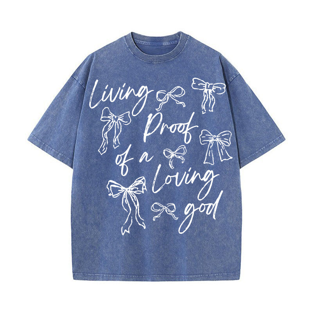 Living Proof of a Loving God Unisex Washed T-shirt