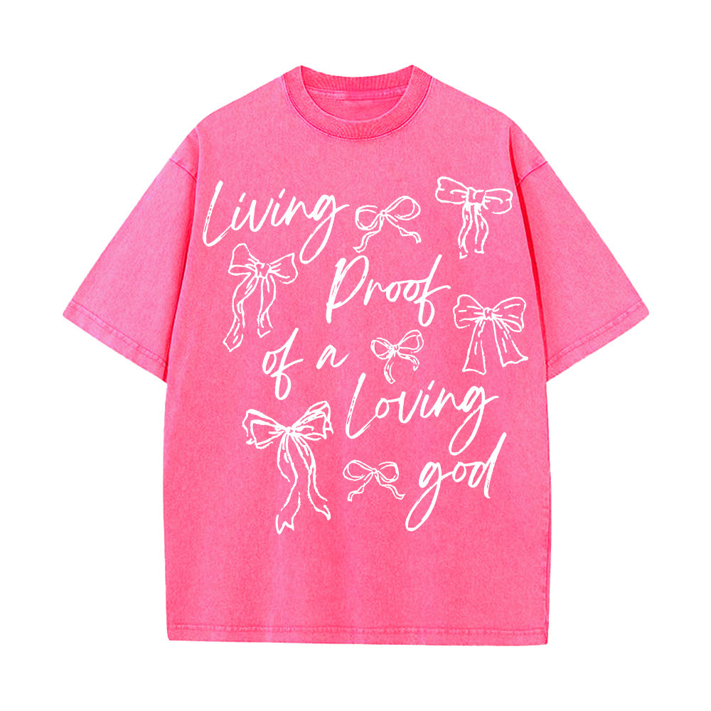 Living Proof of a Loving God Unisex Washed T-shirt