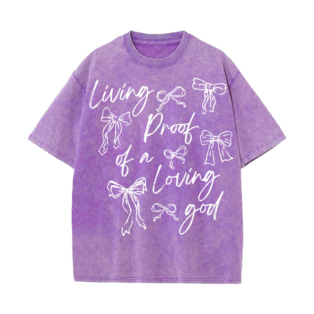 Living Proof of a Loving God Unisex Washed T-shirt