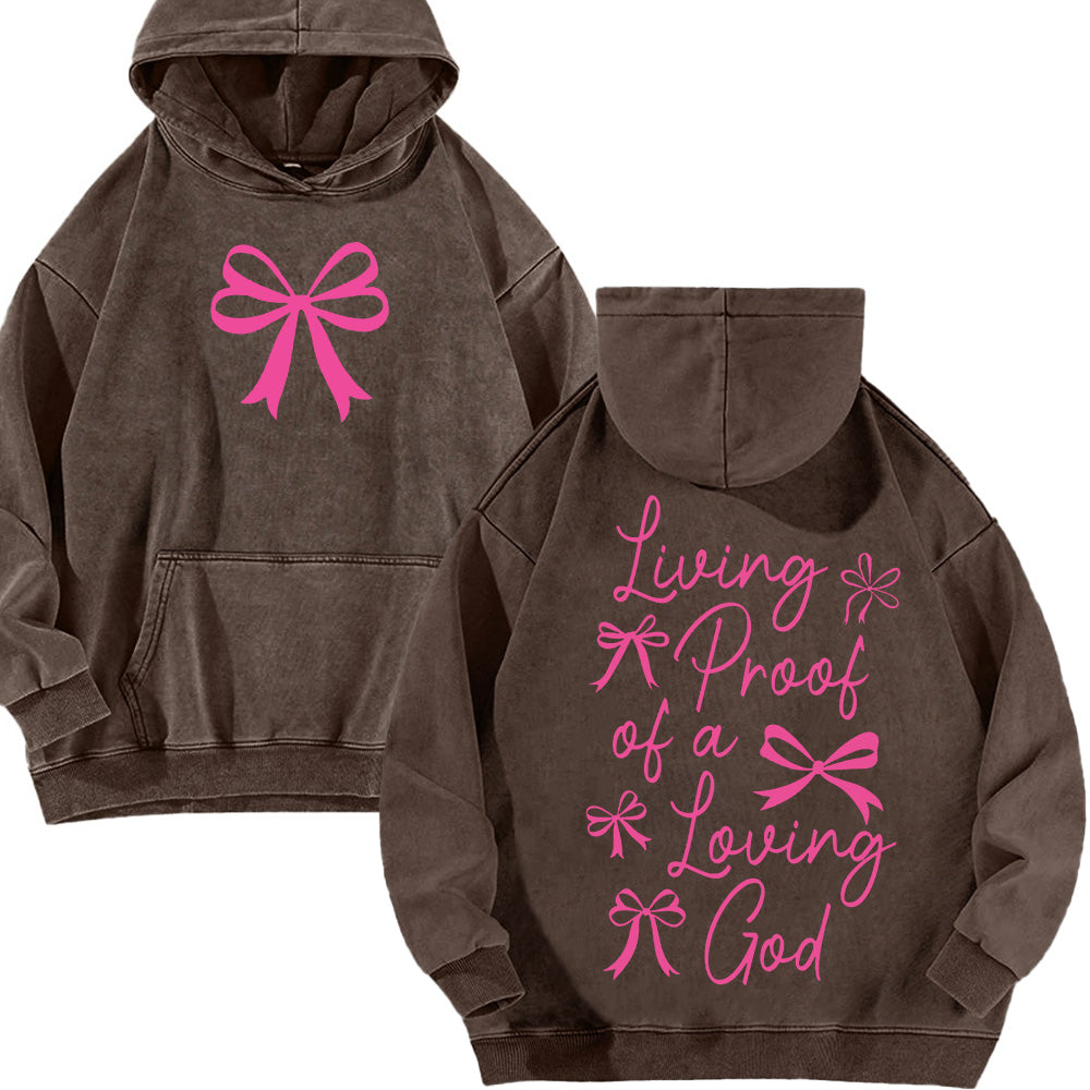 Living Proof of A Living God Unisex Washed Hoodie