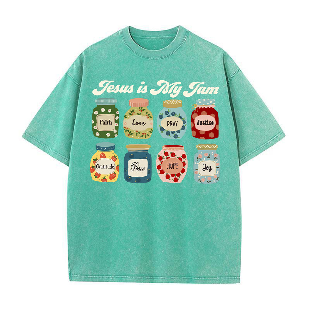 Jesus Is My Jam Unisex Washed T-shirt