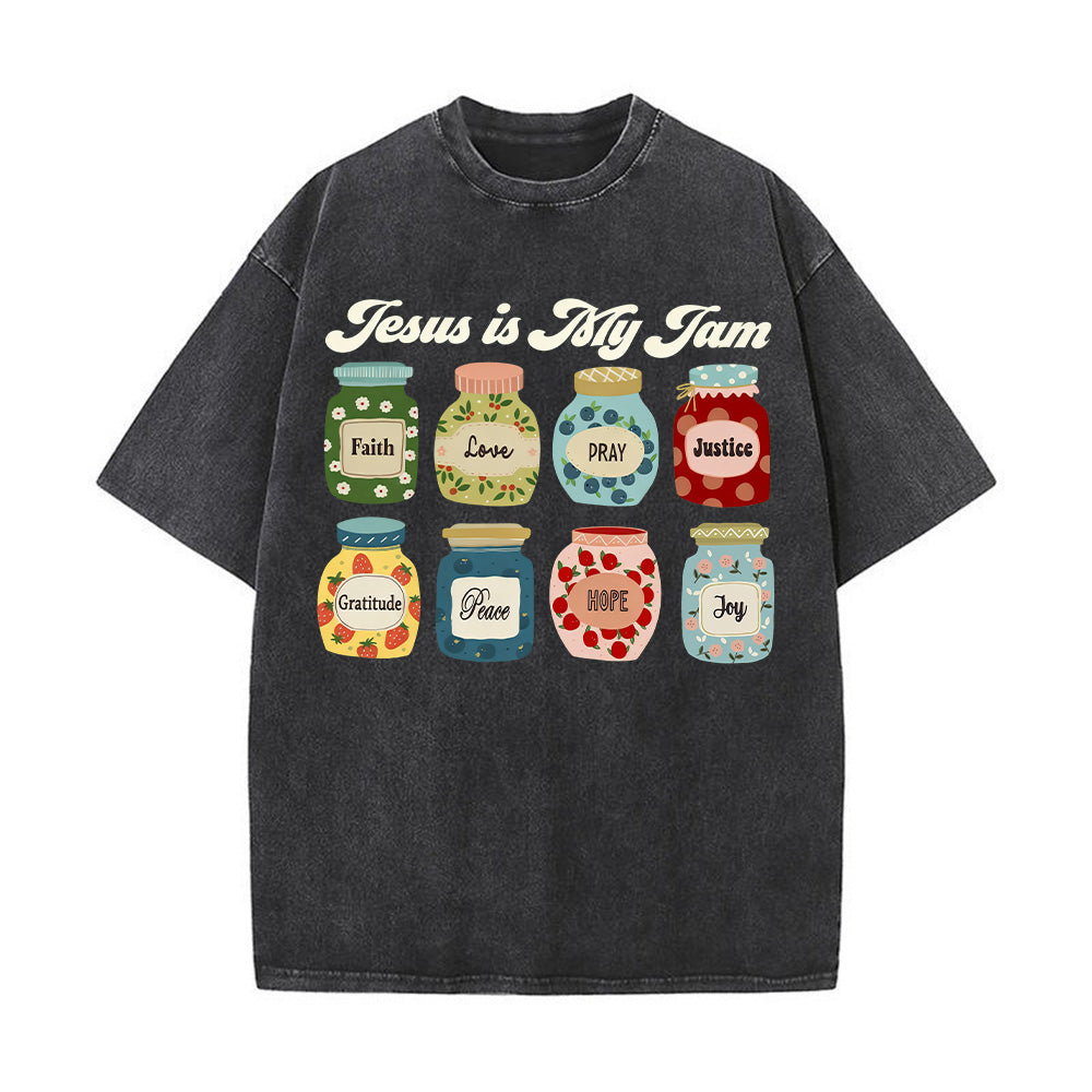 Jesus Is My Jam Unisex Washed T-shirt