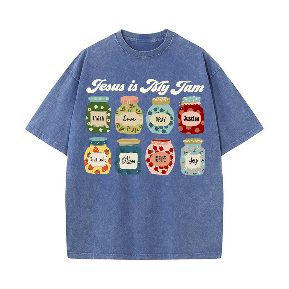 Jesus Is My Jam Unisex Washed T-shirt