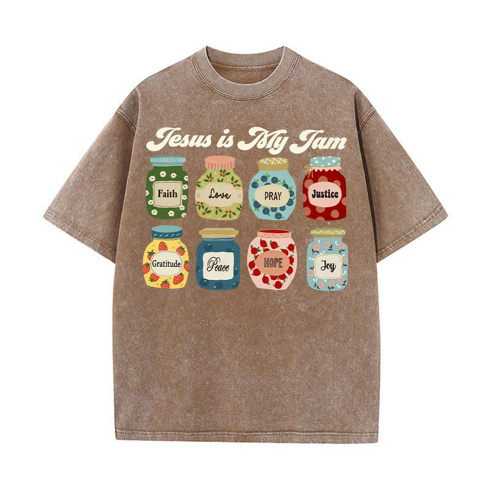 Jesus Is My Jam Unisex Washed T-shirt