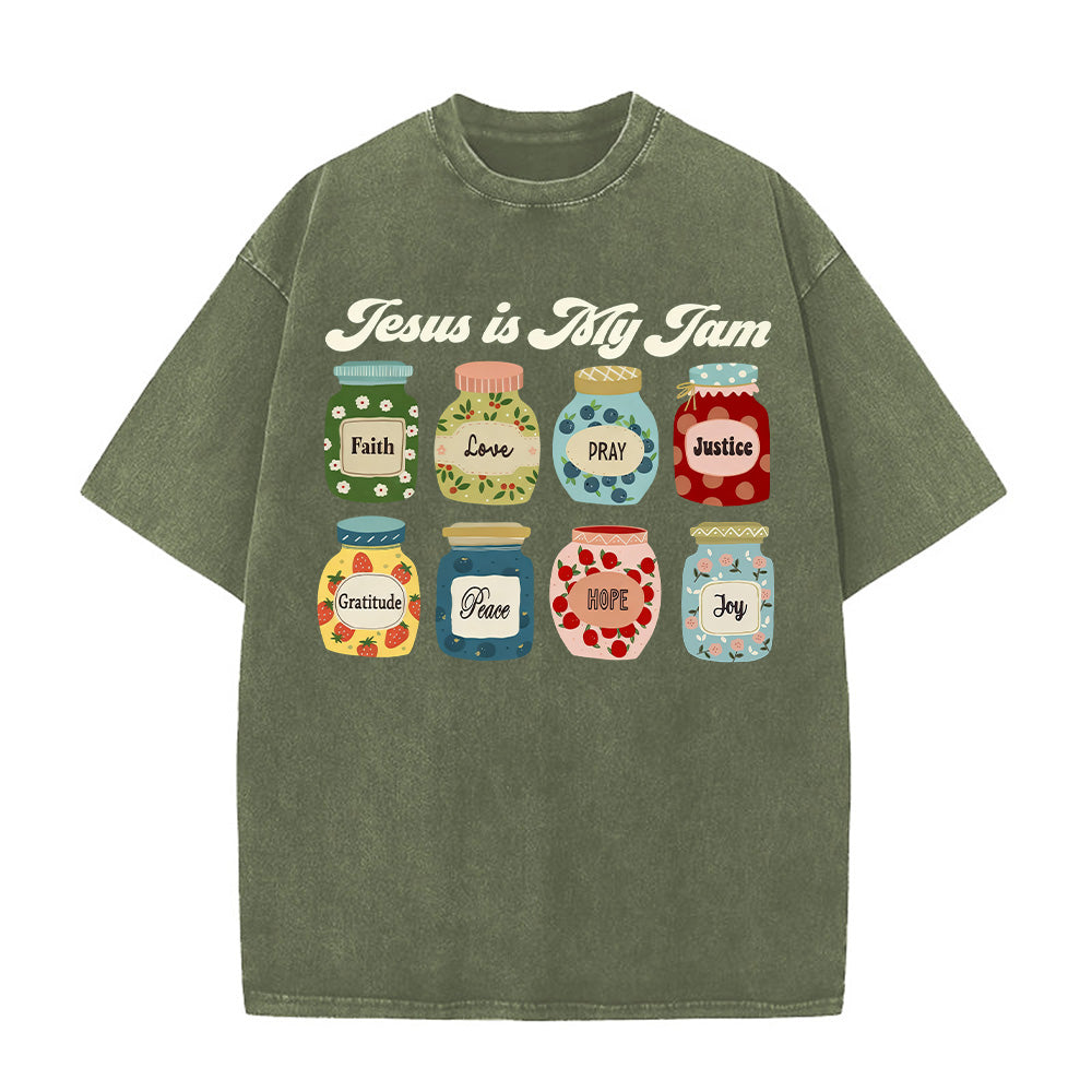 Jesus Is My Jam Unisex Washed T-shirt
