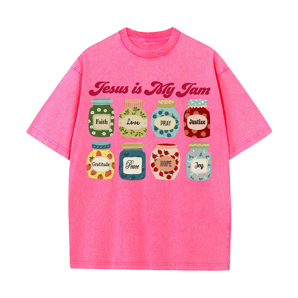 Jesus Is My Jam Unisex Washed T-shirt