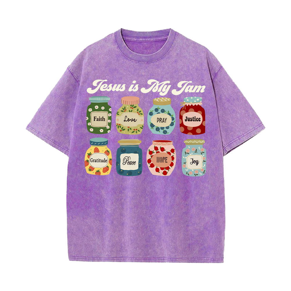 Jesus Is My Jam Unisex Washed T-shirt