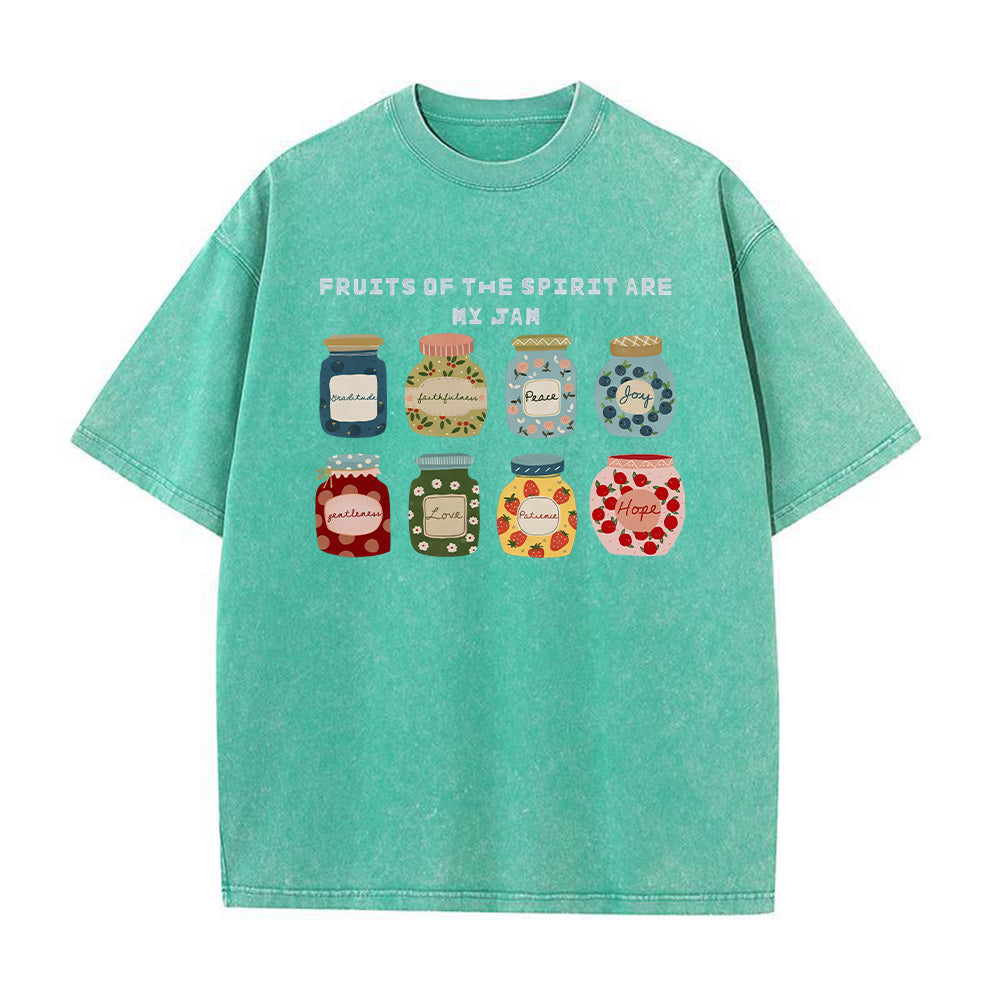 Fruits Of The Spirit Are My Jam Unisex Washed T-shirt