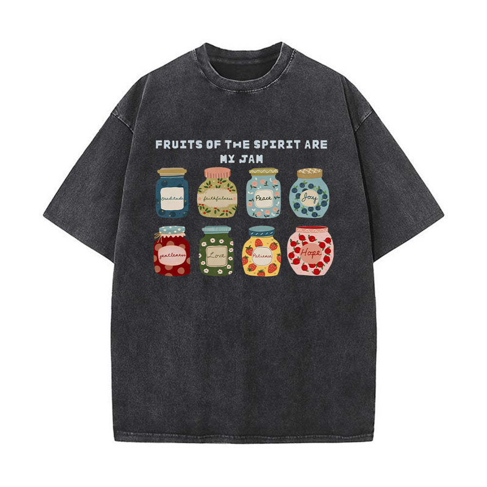 Fruits Of The Spirit Are My Jam Unisex Washed T-shirt