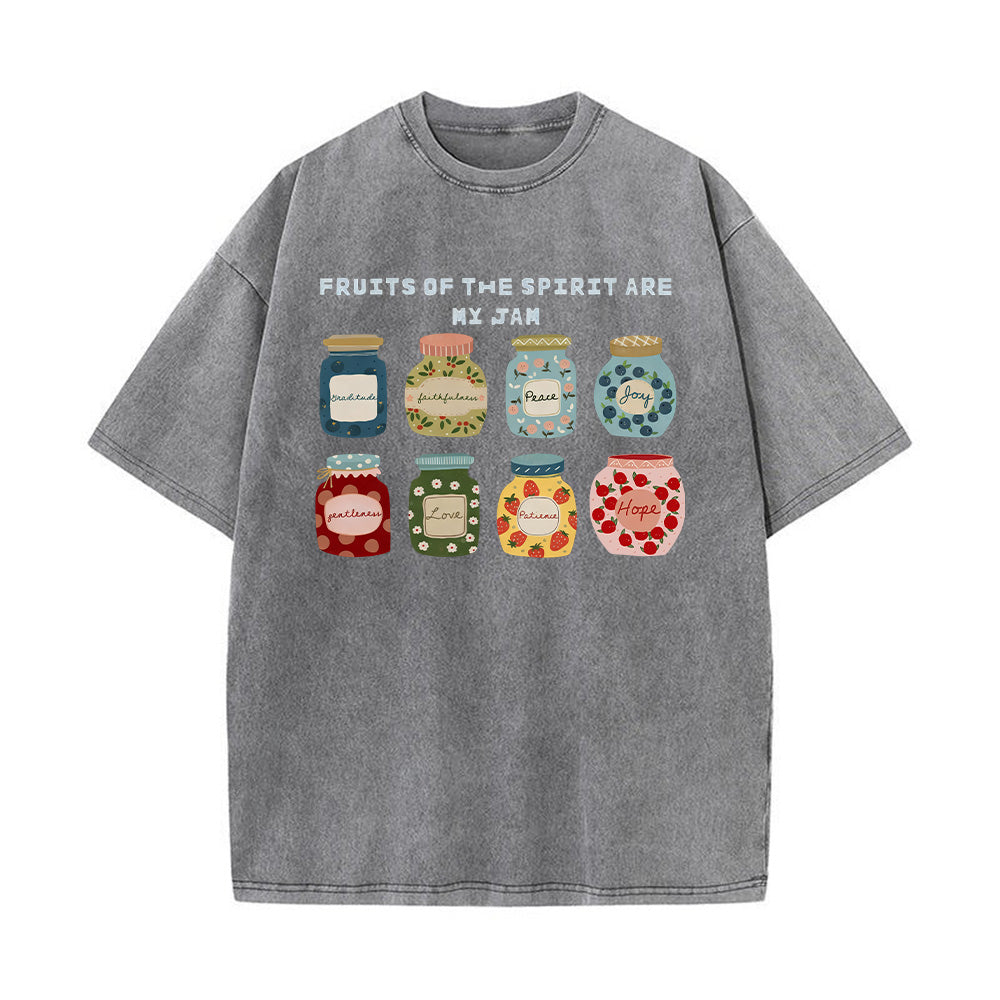 Fruits Of The Spirit Are My Jam Unisex Washed T-shirt