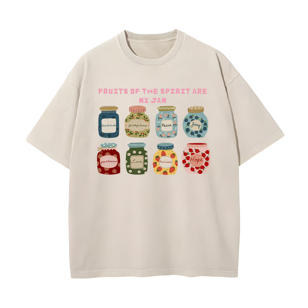 Fruits Of The Spirit Are My Jam Unisex Washed T-shirt