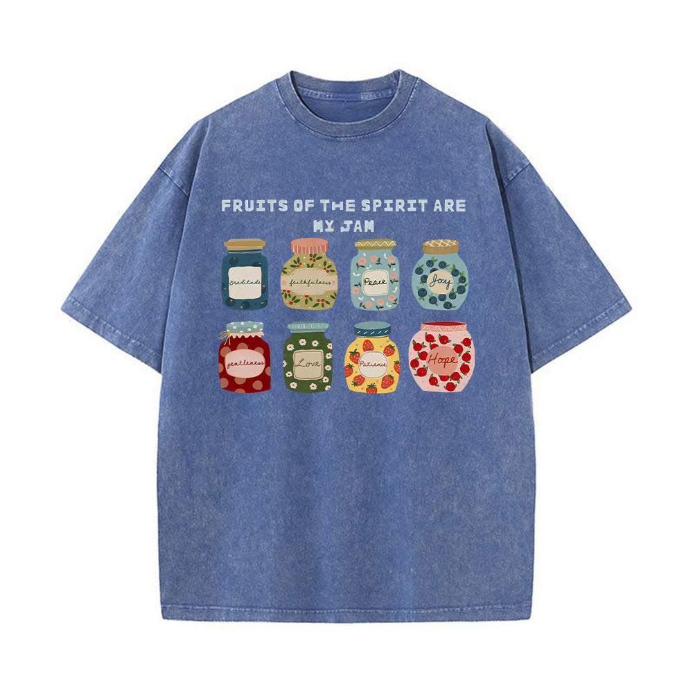 Fruits Of The Spirit Are My Jam Unisex Washed T-shirt