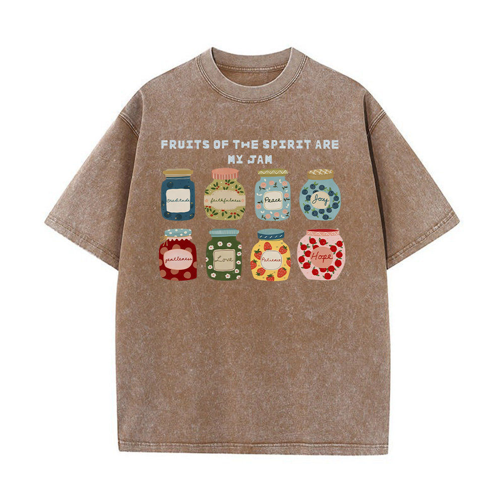 Fruits Of The Spirit Are My Jam Unisex Washed T-shirt