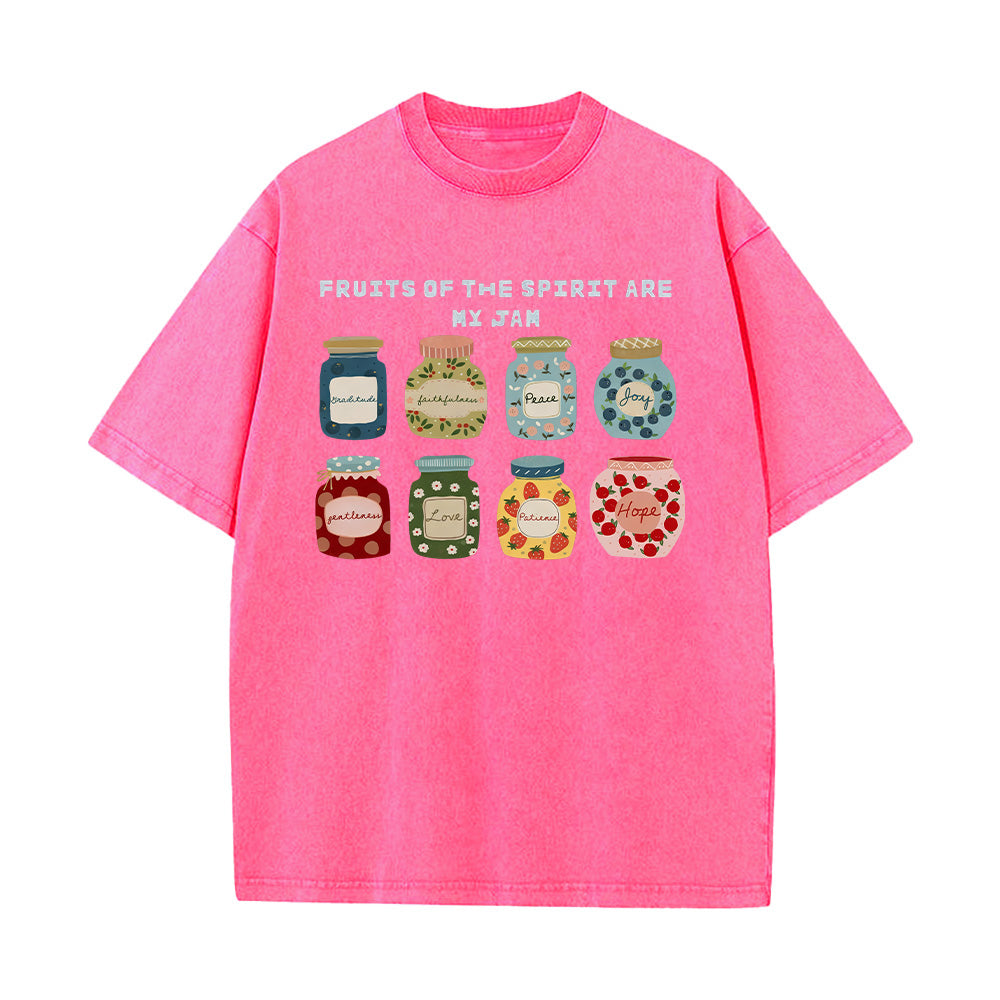Fruits Of The Spirit Are My Jam Unisex Washed T-shirt