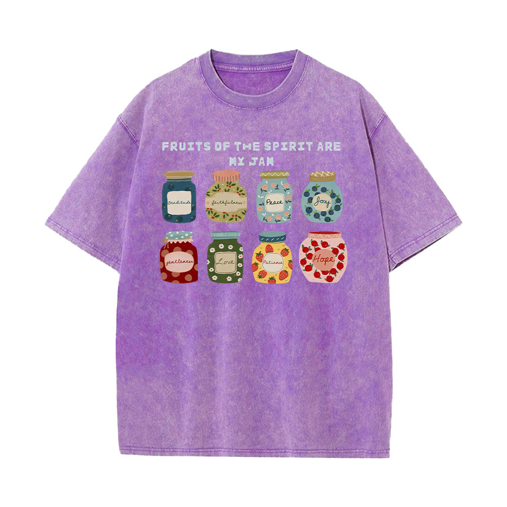 Fruits Of The Spirit Are My Jam Unisex Washed T-shirt