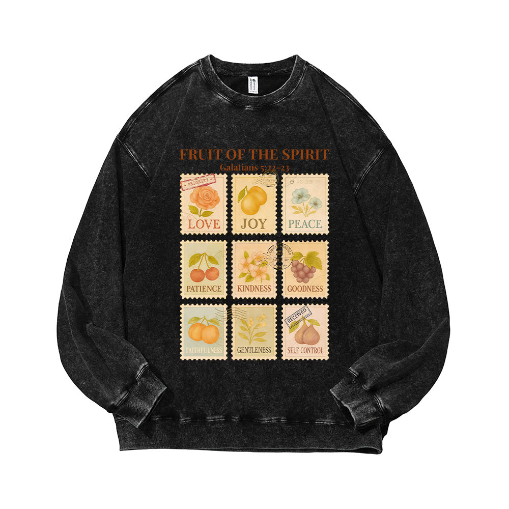 Fruit of the Spirit Unisex Washed Sweatshirt