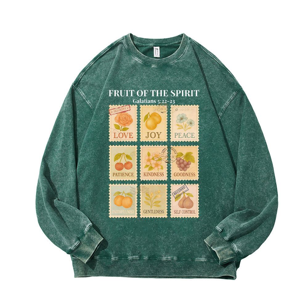 Fruit of the Spirit Unisex Washed Sweatshirt