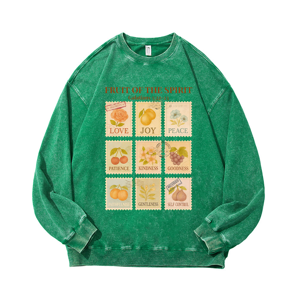 Fruit of the Spirit Unisex Washed Sweatshirt