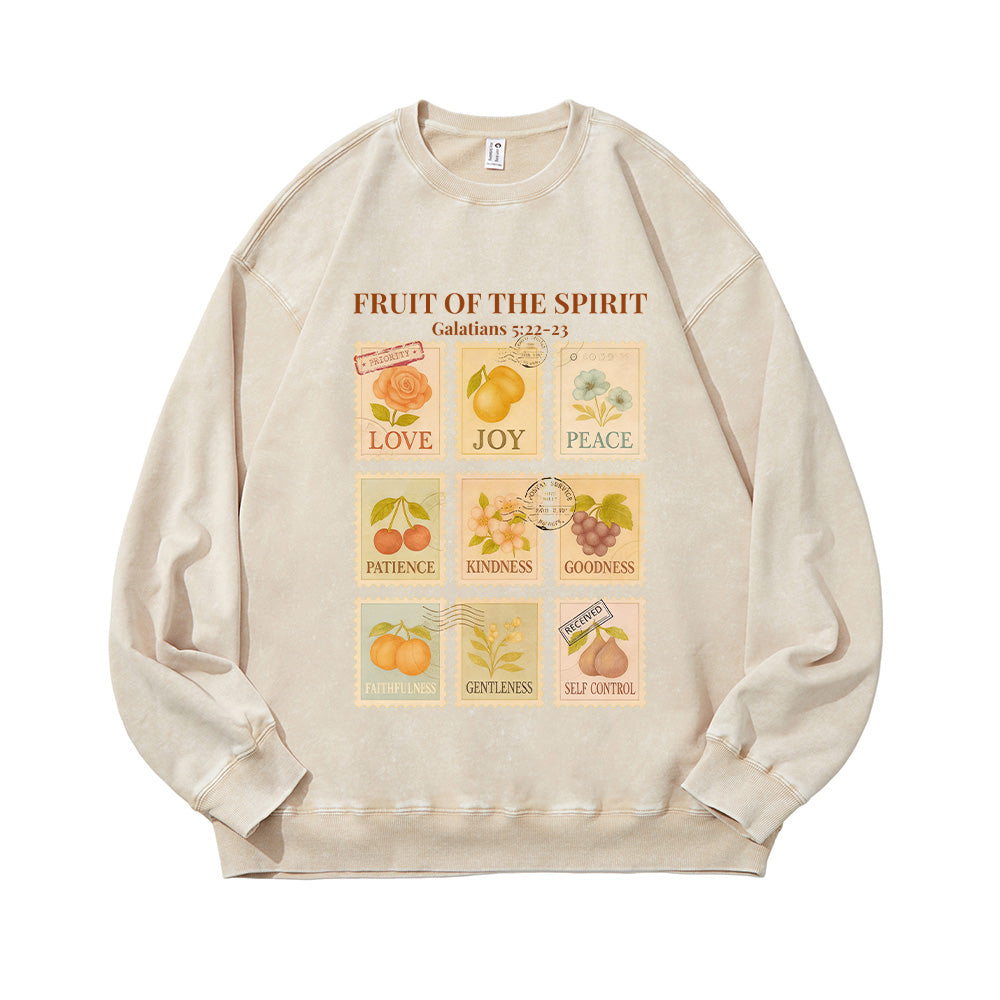 Fruit of the Spirit Unisex Washed Sweatshirt