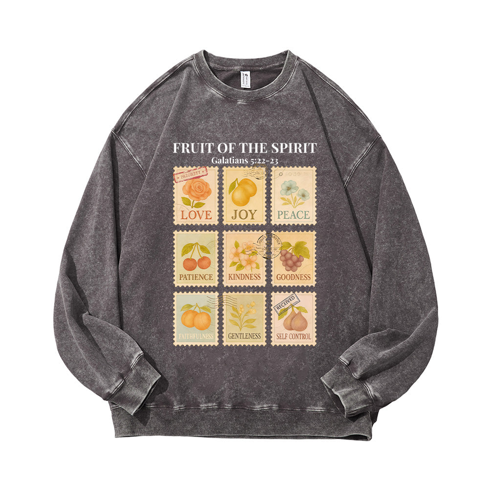 Fruit of the Spirit Unisex Washed Sweatshirt