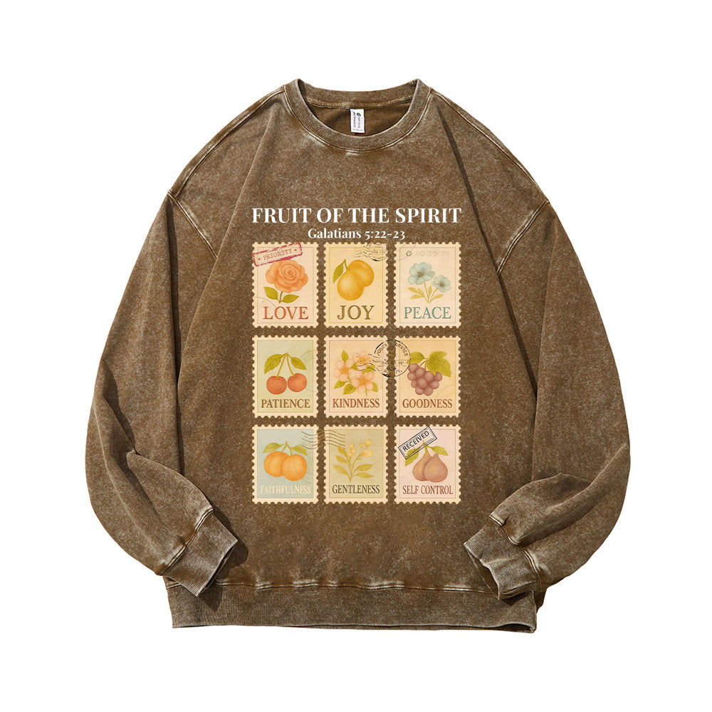Fruit of the Spirit Unisex Washed Sweatshirt
