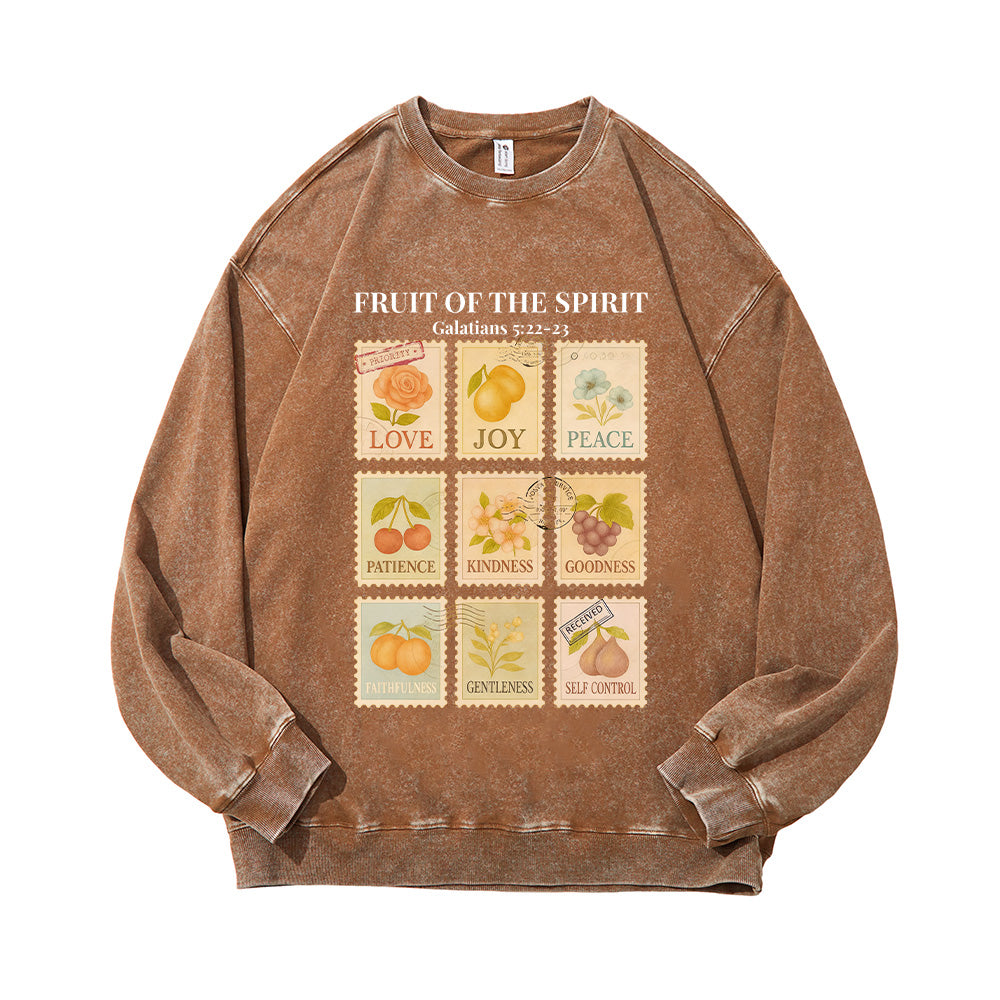 Fruit of the Spirit Unisex Washed Sweatshirt